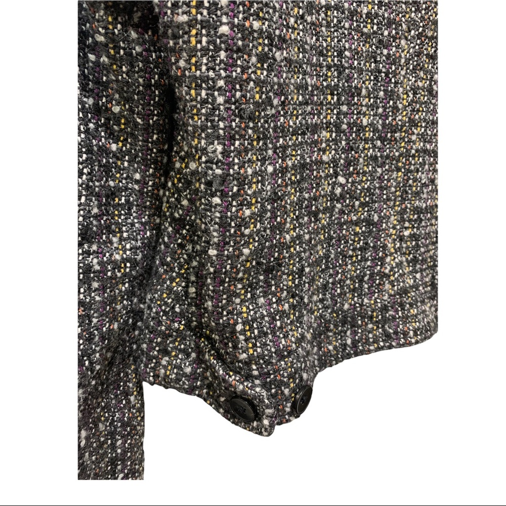 GAP MULTI-COLORED TWEED WOOL BLEND LS FULL BUTTON FRONT BLAZER JACKET SIZE SMALL - Picture 11 of 16